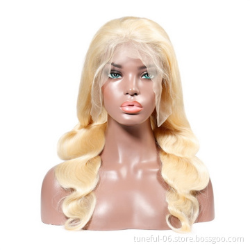 wholesale 613 cuticle aligned hair lace wigs honey blonde human hair wig pelucas wigs human hair lace front brazilian
